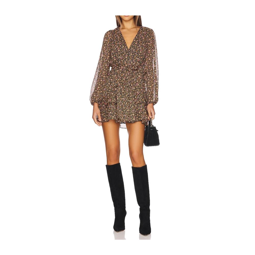 Minkpink 'Amaya' Brown Polyester Mini Dress Size M